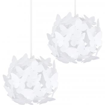 Modern White Butterfly Ceiling Pendant Light Shades for Girls' Bedroom