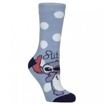 Disney Stitch Women's Lite Thermal Socks - 1.6 TOG, Warm Blue Patterned Gift