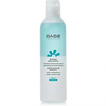 Laboratorios Babé - Aceite Micelar Bifásico 250 ml, Limpieza e Higiene Facial, Aceite Emoliente, Hidratante, Piel Seca y Sensible, Desmaquillante Waterproof, Agua Micelar, Desmaquillante