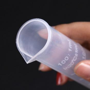 100ml Clear Plastic Graduated Measuring Cylinder for Laboratory Liquid Measurement