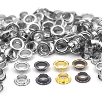 100 Sets 8mm Brass Grommet Eyelets with Washers for Leather Craft, Shoes, Belts, Bags - DIY Decor Accessories
