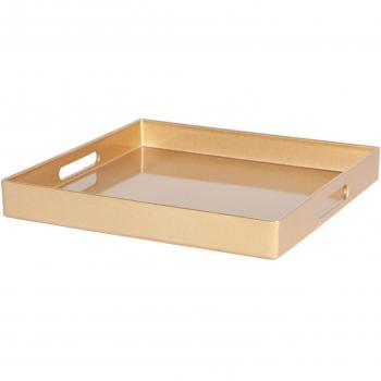 Square Metallic Serving Tray - Gold