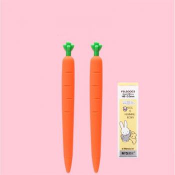 Crayon automatique Carotte 0,5mm mignon en silicone doux - Maïs frais et pastèque pour filles