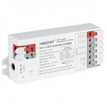 Controlador LEDBOX E3 - 2.4G RF DC12-24V 12A 3 en 1 RGB+RGBW+RGBCCT
