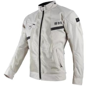Chaqueta de Moto By City Summer Route Gris XL - Tejido de Malla Perforada, Cordura, Protecciones Desmontables Flexishock y Detalles Reflectantes