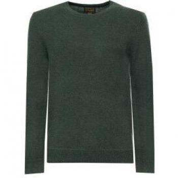 Superdry Herren Slim Fit Rundhals Pullover Essential Olivgrün Größe S