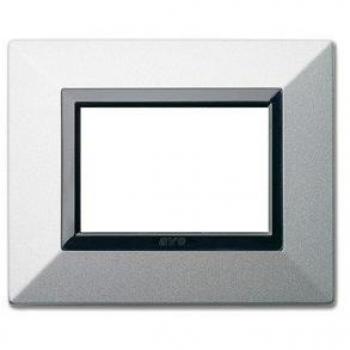 Placca Zama44 Argento Opaco 4 Moduli AVE 44P94AO