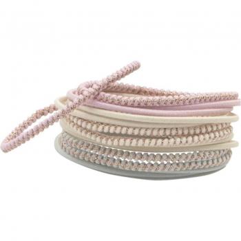 Élastiques Fins Pastels Ysé - 14 pièces avec Lurex