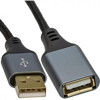 kenable PRO Metal USB 2.0 24AWG High Speed Cable EXTENSION Lead A Plug to Socket 3m [3 metres]