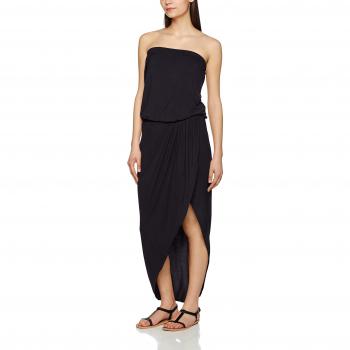 Urban Classics Ladies Viscose Bandeau Long Dress - Black - S to 5XL
