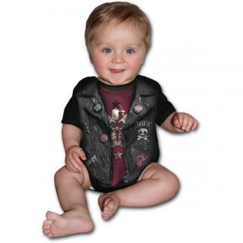 Body de bébé motard Spiral - XS à M - pour garçons - noir