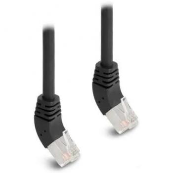 Cable de red Cat6a S/FTP 45° ángulo superior negro 0,25 m