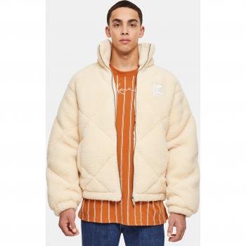 Karl Kani Herren Rhombus Teddy Puffer Jacke - Light Sand