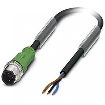 3-Pin M12 Sensor-Actuator Patch Cord 1.5m, PUR Cable, Black