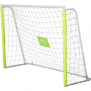 But de Football Extérieur en Métal avec Cible et Poteaux en Tissu Oxford, 186x62x123 cm, Jaune