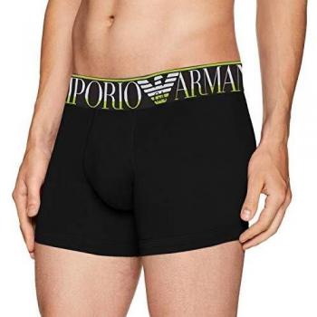 Emporio Armani Men's Megalogo Boxer Brief Underwear, Black, Medium