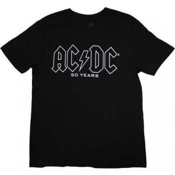 AC/DC Unisex Adult Logo History Back Print T-Shirt - Size S Black