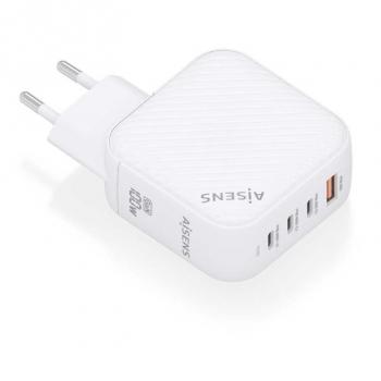 Cargador GaN 100W con 3xUSB-C PD3.0 QC4.0 y 1xUSB-A QC3.0