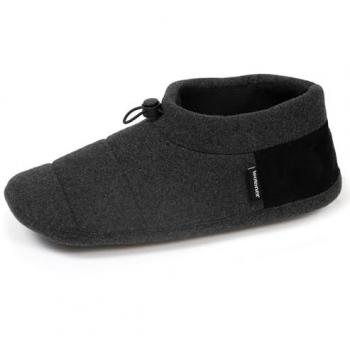 Chaussons Bottillons Homme Polaire Ultra Souple Gris Chinée Foncé 41