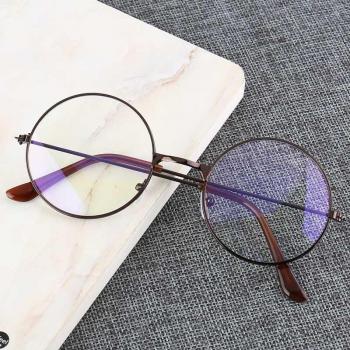 Vintage Retro Oversized Round Clear Lens Glasses for Nerds and Geeks