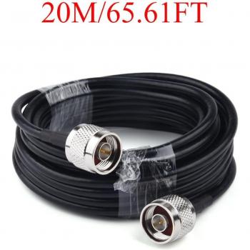 1-20M RG58/50-3 RF Coaxial Cable N Male to N Male for 4G LTE Cellular Signal Booster Antenna Extension