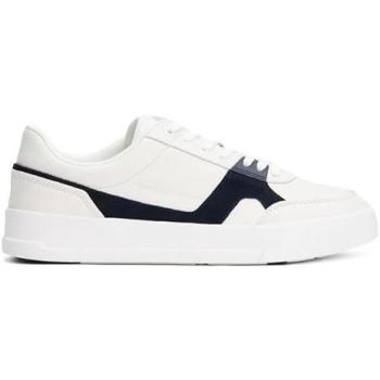 Tommy Hilfiger TH Court Craft Leather Low Top Sneakers - Navy/White Contrast Design