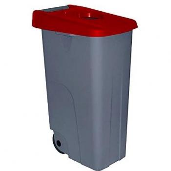 Denox DEN009 Contenedor Reciclo 85 litros Abierto, Rojo, 420x570x760 mm