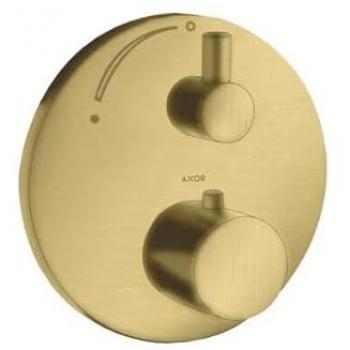 Hansgrohe Axor Uno² Unterputz-Thermostat Set mit Absperrventil in Brushed Brass
