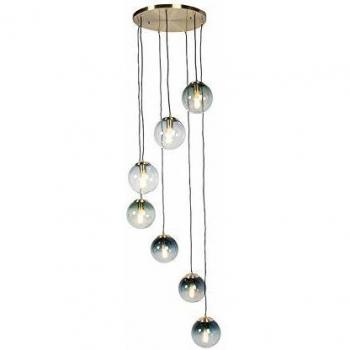 QAZQA pallon - Suspension Art Deco - 7 lumière - Ø 650 mm - Doré - Art Deco - Éclairage intérieur - Salon I Chambre I Cuisine I Salle à manger