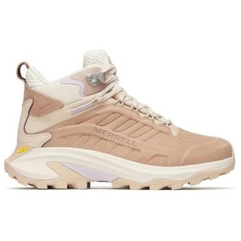 Merrell Moab Speed 2 Leather Mid Waterproof Boots Pale Pink Beige Women - Size 38.5