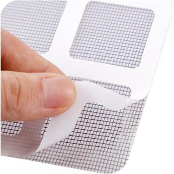 Filet adhésif anti-moustiques pour réparation de fenêtre et écran insectes