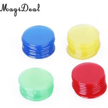 Fichas de Bingo de Plástico 2cm - 100 Uds en 4 Colores para Juegos Familiares y Carnavales