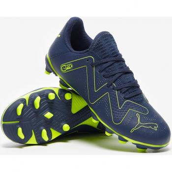 PUMA FUTURE PLAY FG/AG JR - Botas de fútbol para niños, diseño ligero y flexible, suela FG/AG adecuada para césped natural y artificial, tecnología de ajuste adaptable, parte superior sintética con refuerzos en áreas