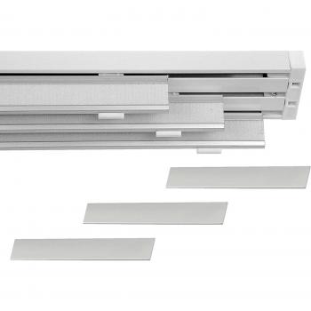 Barra de Cortina Panel con Control de Cuerda, Apertura a la Derecha, Riel de 3 Vías, Soporte de Panel de 60 cm, Longitud de Montaje en Pared de 160 cm