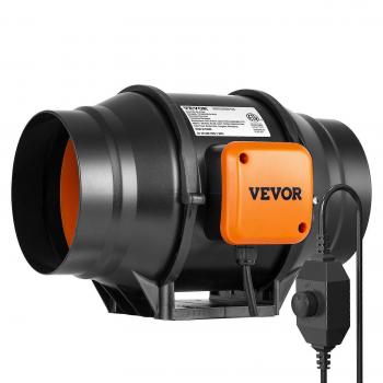 Ventilateur de Conduit en Ligne VEVOR 152,4 mm - Extracteur d'Air Silencieux 550 m³/h avec Contrôleur de Vitesse Variable