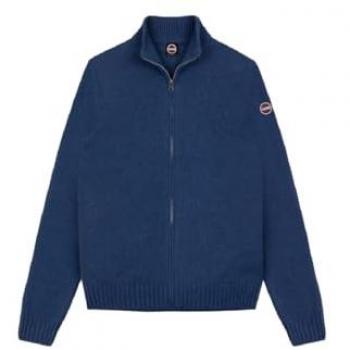 Colmar Men's Blue Cashmere Blend Zip Cardigan - Size S