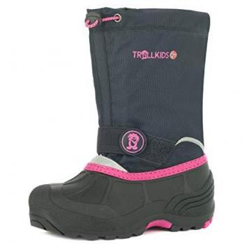 Trollkids Telemark XT Unisex Winter Snow Boots for Kids - Navy/Magenta Size 28
