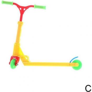 Mini Two-Wheel Folding Scooter for Kids - Educational Toy Set with Random Colors