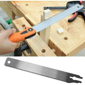 225P Flexible Fine-Toothed Hand Saw Blade Replacement for Wood, PVC, ABS Pipes, and Bamboo Garden Pruning