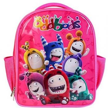 Oddbods Pink Backpack for Kids' School & Travel - Small, Insulated Children's Bookbag for Preschool, Kindergarten & Elementary School, Room for Lunchbox, Notebooks & More, Includes Two Side Pockets