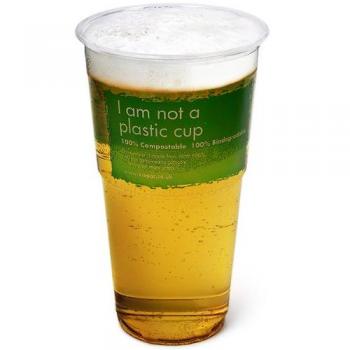 Biopac Biodegradable Pint Tumblers CE 20oz / 568ml - Pack of 60 | Disposable Cups, Compostable Tumblers - Eco-friendly Tumblers