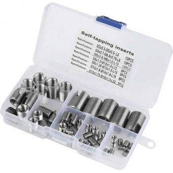 50 Pcs Stainless Steel Self-Tapping Thread Inserts Repair Tool