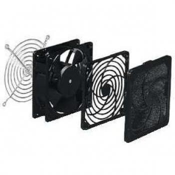 Schneider Electric NSYCVF65M230PF Ventilador Forzado ClimaSys, 65 m3/h, 230 V, con Rejilla Plástico y Filtro, Negro