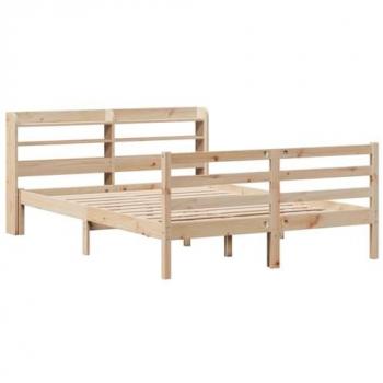 vidaXL King Size Bed Frame with Headboard 150x200 cm (without Mattress)