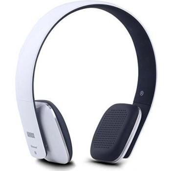 August EP636 Bluetooth Headphones - White - On Ear Wireless Headset with Mic & Bluetooth V4.1