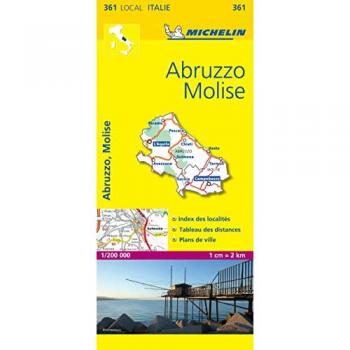 Carte routière Michelin Abruzzo et Molise 1:200 000, Italie