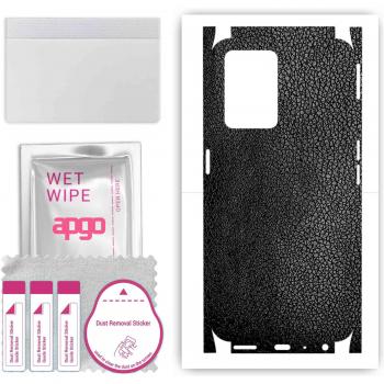 apgo Black Leather Full Wrap Protective Skin Sticker for OnePlus Nord CE 2 Lite