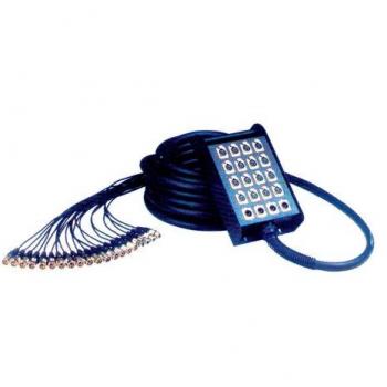 Câble Multipaire 16 XLR Mâles / 4 XLR Femelles - Boîtier de Scène 10 m