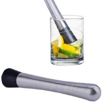 Stainless Steel Fruit Cocktail Pestle and Crushed Ice Bar Tool Set