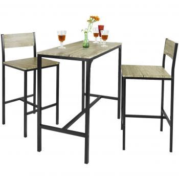 SoBuy OGT03 Bar Set-1 Bar Table and 2 Stools Home Kitchen Restaurant Bar Set Furniture Dining Set